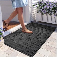 Zovsku Grey Door Mat - Durable, Non-Slip, and Stylish Floor Mat for Home Entryways and High-Traffic Areas