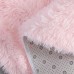 Zovsku Pink Fluffy Round Carpet - Soft, Cozy, and Stylish Area Rug for Living Rooms, Bedrooms, and Nurseries